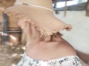 Preview 4 of Beg you to fuck me hard right on this haybarn, stretch all my holes, make me cum and squirt!