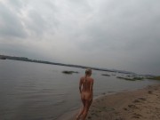 Preview 5 of Naked walk on the autumn river