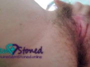 Preview 6 of Bushy Brunette Amateur Fingers Hairy Pussy