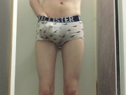 Preview 6 of Desperate College Twink Pissing His Tight White Trunks