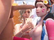 Preview 3 of Mercy teaching Dva how to make a Deepthroath Blowjob