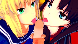 Hot futa heroines love to penetrate the ass of futanari girls | 3D Hentai Animations | P28