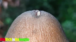 I long for some fun Horny Hot Guy Strokes his Veiny Black Cream Filled Dick in Close Up/ Precum Play
