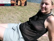 Preview 3 of Exhibitionist Milf shows her tits in public and get banged l DADDYS LUDER