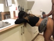 Preview 5 of She cooks with a skirt that molds her big ass