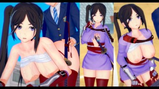 [Hentai Game Koikatsu! ]Have sex with Big tits DanMachi Yamato Mikoto.3DCG Erotic Anime Video.