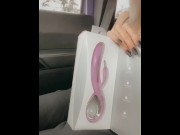 Preview 2 of Cumming hard in public with new toy and Lexxi Love