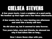 Preview 1 of Let Peeping Voyeur Neighbor Video Me Tanning Topless in a Thong in my backyard - Chelsea Stevens