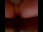 Preview 4 of Taking black cock deep in her pussy. Cumshot on Ass cheeks