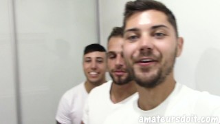 Three Australians Showing Cocks & Bodies Off & Fooling Around and then Hot 3 Some Action
