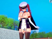Preview 2 of [Hentai Game Koikatsu! ]Have sex with Big tits Azur Lane Honolulu.3DCG Erotic Anime Video.