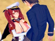 Preview 5 of [Hentai Game Koikatsu! ]Have sex with Big tits Azur Lane Honolulu.3DCG Erotic Anime Video.