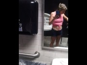 Preview 2 of Sonny's Bbq smokin weed and touching myself in restroom