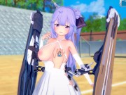 Preview 1 of [Hentai Game Koikatsu! ]Have sex with Big tits Azur Lane Unicorn.3DCG Erotic Anime Video.