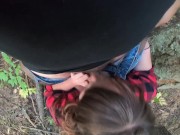 Preview 5 of Sneaking away for the best blowjob in the north woods!