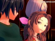 Preview 1 of Aerith and some guys get a sucking and fucking sex party going at Tifa's bar
