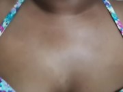 Preview 1 of Mature Indian wife playing with her big boobs and getting dress penalties and bra