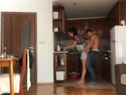 Preview 2 of Housewife surprises her man and gets the best fuck in her ass