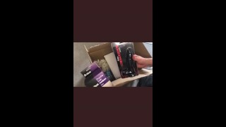 Marc McAulay unboxes his International Grabby Porn Award unboxing 