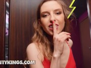 Preview 1 of Reality Kings - Jayla De Angelis Finds Raul Costa Jerking Off In The Club Bathroom & Sucks His Cock