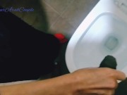 Preview 1 of Arab  In Hijab Holding Cock And Cleaning After Peeing