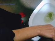 Preview 6 of Arab  In Hijab Holding Cock And Cleaning After Peeing