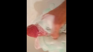 pink penis Masturbate in the bathroom