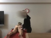 Preview 6 of Legit Blonde Masseuse Giving in to Huge Asian Cock 1st appointment pt1