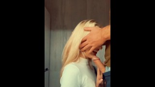 18 year old blonde sucked dick while her parents were in the next room