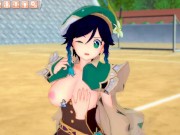 Preview 2 of [Hentai Game Koikatsu! ]Have sex with Big tits Genshin Impact Venti.3DCG Erotic Anime Video.