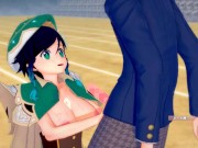Preview 5 of [Hentai Game Koikatsu! ]Have sex with Big tits Genshin Impact Venti.3DCG Erotic Anime Video.