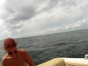 Preview 5 of Red head huge tits nude on boat part 2