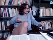Preview 1 of Nerdy College Teen masturbates on cam during study hall