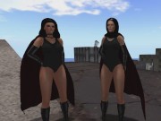 Preview 1 of Superheroine Cosplay: Bound in Pantyhose
