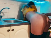 Preview 2 of Fucked an asshole girlfriend with cancer in the kitchen