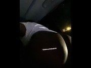 Preview 1 of (EBONY BIG ASS!) Make-up SEX in the CAR is INTENSE!