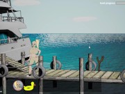 Preview 1 of Fuckerman - vip Beach Boat ride Public Anal threesome