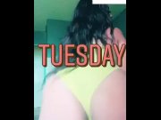 Preview 2 of HUGE LATINA NATURAL BOOTY *** WARNING big juicy azz on deck
