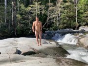 Preview 3 of Hot guy getting naked by waterfall