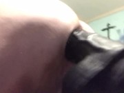 Preview 4 of Gapping my ass with huge sex machine