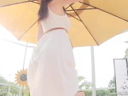 Preview 5 of Cum With Solo Goddess Jelena Jensen Masturbating Outdoors!