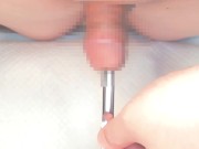 Preview 2 of Squirting when the prostate is stimulated with a metal bougie even while standing.