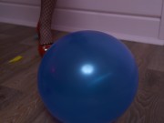 Preview 3 of Destroy balloons and fuck with them, high heels, striptease 4 K Kira Loster