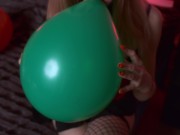 Preview 6 of Destroy balloons and fuck with them, high heels, striptease 4 K Kira Loster