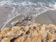 Preview 2 of Risky sex at public beach girl caught masturbating