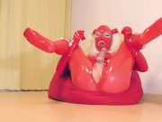 Preview 4 of RED LATEXDOLL MASTURBATION #1