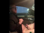 Preview 1 of Frantically Jacking Off In His Car with His Hairy Body and Hard Cock - Otter Cum - Public - Morning