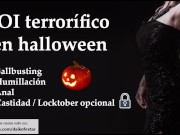 Preview 2 of JOI terrorífico halloween. Anal, ballbusting, humillación...