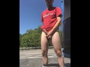 Preview 4 of Guy Masturbates Outside at Public Parking Lot (RISKY)