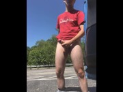 Preview 5 of Guy Masturbates Outside at Public Parking Lot (RISKY)